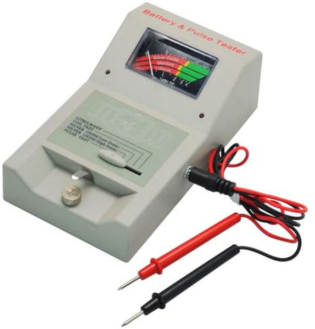 Kytxqikd Batterietester für Quarzuhren, 1,5 V, 3 V, Knopfzellenspule, Uhrenpulstester, Analysator, Batteriewerkzeug