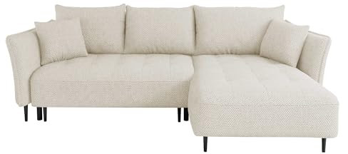 Mirjan24 Ecksofa mit Schlaffunktion und Bettkasten Betresa, L-Form Sofa, Eckcouch, Polstersofa, Polstergarnitur, Wohnlandschaft (Onega 14, Seite: Rechts)