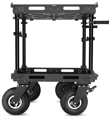 PROAIM 30 tum Atlas V2 videoproduktion kameravagn för film/studio/scen. Belastning upp till 300 kg/660 lb. Inkluderar laxstjärtlåshjul och justerbara handtag (CT-ATLS-30)