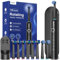 Cepillo de Dientes Eléctrico de Rotación Adultos con 8 Cabezales - Cepillo Electrico con Estuche de Viaje, 5 Modos, IPX7 Impermeable, Cepillo Dientes Electrico Viaje Recargable, Negro Mate