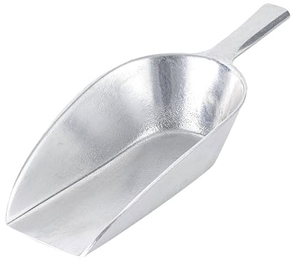 BAZEITFLOW Aluminium Eislöffel und Mehllöffel Multifunktional Spülmaschinenfest Kompakt für Eiswürfel und Süßigkeiten im Haushalt und Küche Silber