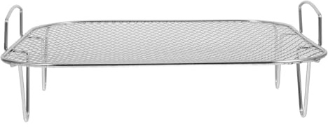 Griglia Friggitrice ad Aria 1 Pezzo Quadrata, in Acciaio Inox | Forno e Cucina Domestica, Design a Rete Funzione di Cottura Multipla, Argento