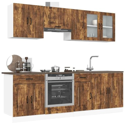 Teenpull Kalmar 8 Piece Wooden Smoking Cabinets with Adjustable Feet Easy to Clean