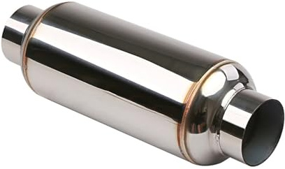 Tubo de escape Tubo Silenciador De Escape Entrada Universal 2,5 /3 Resonador Acero Inoxidable Rendimiento Sonido Profundo 12 Longitud(2.5 inch Outlet)