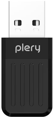 PLERY AC1300 Adaptador WiFi USB para PC, USB 3.0 Doble Banda 5 GHz/2,4 GHz Mini Antena WiFi PC, Baja Latencia, MU-MIMO, Compatible con Windows 11/10/8.1/8/7, Mac 10.9-10.15(Negro Claro)