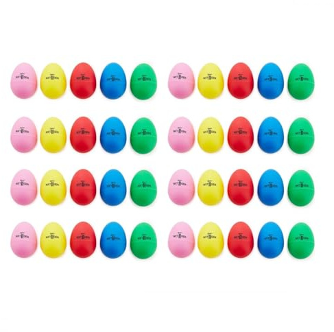 Premier NXT GEN Plastic Egg Shaker in Bucket, 40pcs | Teaches rhythm and percussion basics, ideal for group performances, strong storage box, includes 40 plastic egg shakers
