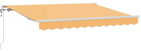 Yisssmeng Store rétractable sable 300 x 250 cm avec télécommande - Auvent à bras articulé en aluminium et tissu - Protection solaire manuelle et électrique pour terrasse et jardin