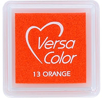 Tsukineko VersaColor Stempelkissen - Orange, Orange - Klein - Deckend, Wassbasis - Wasserfest - Embossing