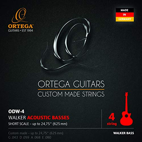 Ortega Guitars ODW-4 Akustikbass | Custom Made Strings Series – Pflanzliches Nylon / Silberbeschichtetes Kupfer, ODW-4