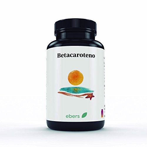 Ebers Betacaroteno | Acelera el bronceado y ayuda a su mantenimiento | Protege la piel de la radiación solar | Antioxidante | 60 perlas