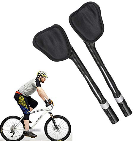 NANANA Carbon Triathlon Rennrad Lenker Aerobar Lenkeraufsatz Tri Bar Zeitfahren Lenker für Mountain Bike Road Fahrrad[Montagelenkerdurchmesser 31,8 Mm, Bremsgriffdurchmesser 19,2 Mm],Silber