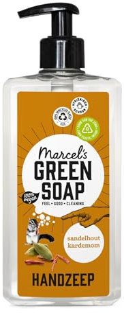 Marcel's Green Soap - Sapone per le mani Legno di sandalo e cardamomo - Dispenser di sapone liquido - Ecologico - Vegano - 97% Biodegradabile - 500 ml