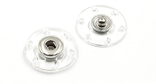 10 Conjuntos de Botones Prensados Transparentes Claros para Abrigos Camisas Ropa Bolsos y Costura DIY