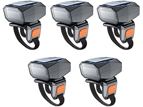 Eyoyo 2D Bluetooth Ring Barcode Scanner,Wearable Wrist Finger Wireless Scanner, Left/Right-Hand Operation,1D QR PDF417 Data Matrix Reader Compatible with iPhone, Android, Windows,Mac OS