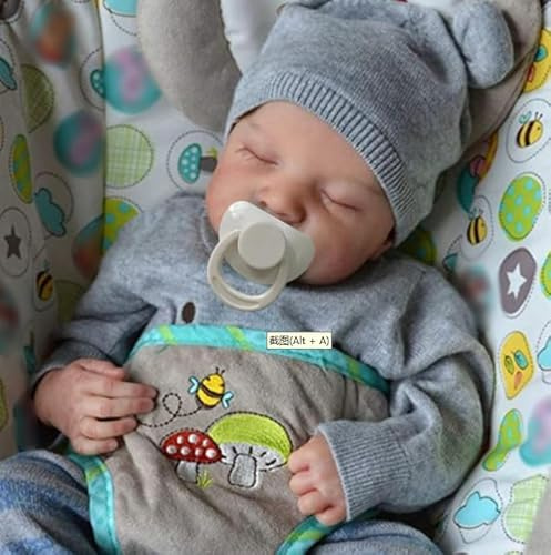Lonian 19 Inches Reborn Dolls Soft Vinyl Silicone Body Baby Doll Eyes Closed Sleeping Newborn Doll Looks Like a Real Baby Toys Gift for Children