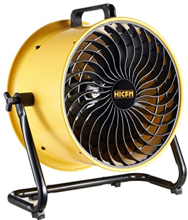HiCFM 16 High-velocity Drum Air Circulator Fan 2800 CFM Large Airflow Turbo Shop Floor Fan with 360-degree Pivoting Head, 3-speed 1/4 HP Motor