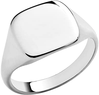 Sterling Silver Heavy Signet Ring size M N O P Q R S T U V W X Y Z Mens & Ladies (U)