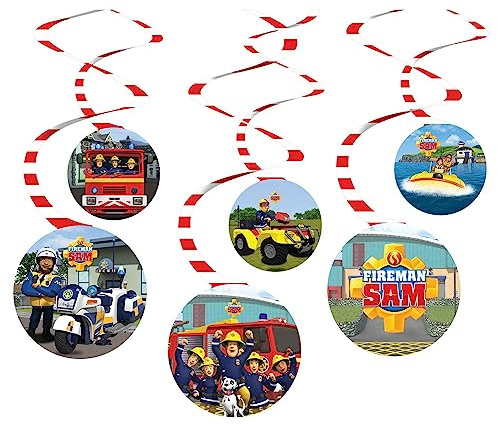 amscan 6 Swirl Girlanden Feuerwehrmann Sam