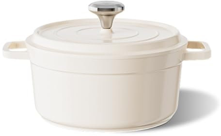 Cocotte ronde en fonte d'aluminium de 20 cm, casserole à ragoût en émail pour la maison, casserole à soupe, pot à soupe en alliage antiadhésif, utilisable pour le four et tous les types de