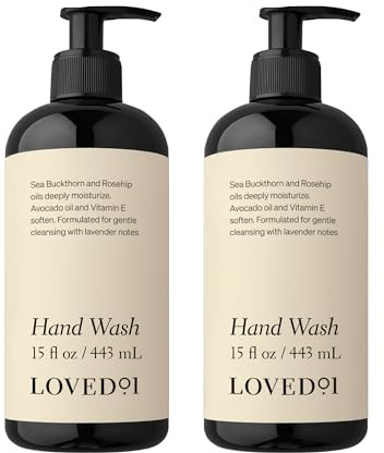Loved01 Hand Wash, John Legend Skincare, Liquid Hand Soap, Gentle & Hydrating, Cruelty-Free, Oprah's Favorite Things, Formulated with Nourishing Oils, First Love Lavender Scent, 2-Pack 15 oz each