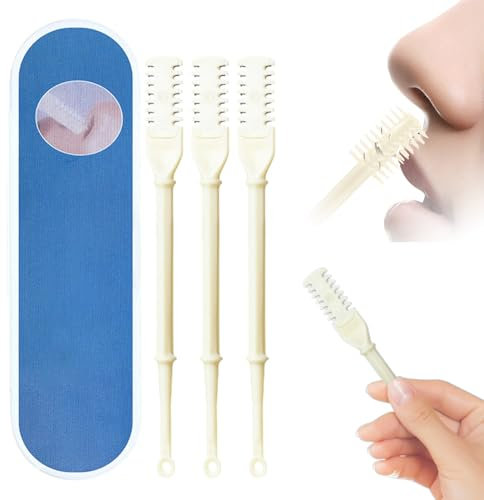 Nasal Hair Cutter, Nasenhaartrimmer, Nasierer Nasenhaar Rasierer für Herren, Geeignet für Männer und Frauen, Ohne Strom, Hygienisch (Weiß*3)