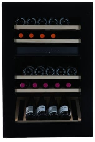 Vinata Viso Weinklimaanlage Einbau - Schwarz - Weinkühlschrank 45 Flaschen - 87.2 x 59.2 x 56 cm - Weinschrank Glastür