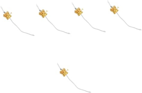 Garneck 5 Stück Kerosinlampensockel Dochthalter Für Öllampe Retro Öllampe Dochtbrenner Öllampe Dochthalter DIY Kerosinlampenversorgung Öllampen Ersatzteile Laternen Goldene