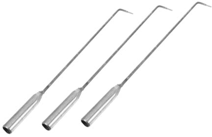 BCOATH 3stücke Kaminschürhaken Aus Eisen Outdoor Und Indoor-schürhaken Feuerschalen-werkzeug Praktischer Und Langlebiger Schürhaken Für Grillen Und Kochen