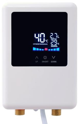Tankless Water Heater Electric 220V, Electric Under Sink Instant Hot Water Heater Remote Control 3500W Small Water Heater On Demand 3500W for Home Kitchen Bathroom
