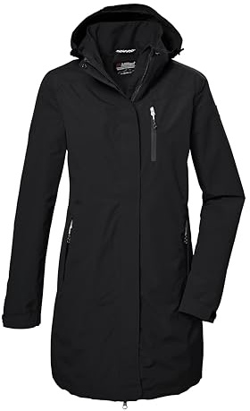 killtec Damen Funktionsparka/Parka mit abzippbarer Kapuze KOS 30 WMN PRK, schwarz, 44, 42918-000