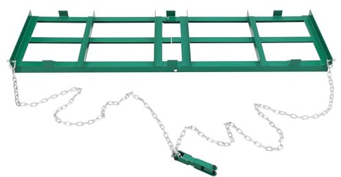 GarveeTech Einfahrtsbremse 1,2 m Breite, Schleppegge Einfahrt, Grader Landschafts-Power-Rechen für ATV, UTV, Traktor, Mäher, Abschleppen hinter Hof, Rasen-Nivellierwerkzeug mit 1,8 m robuster Kette