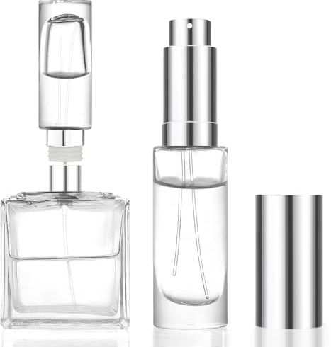 MUB 10ml Perfume Travel Refillable Atomizer Bottle Glass Unique Top-Filling Leak-Proof Spray Bottle Atomizer Sprayer for Perfume Cologne Mini Travel Size Empty Pocket Portable