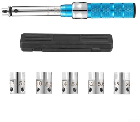 SiSinkal Llave dinamométrica para radios de 210 NM con 10 cabezales para uso en mantenimiento de motocicletas y motos de cross