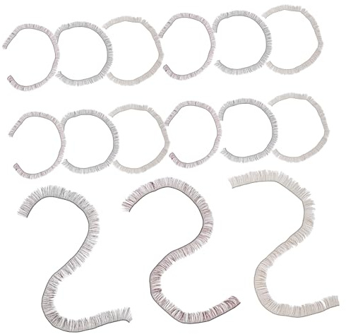 Ipetboom 15pcs Doll Eyelash Strips 0.8cm Simulated False Lashes for Doll Making Diy Crafts Decorative Eyelashes Kit