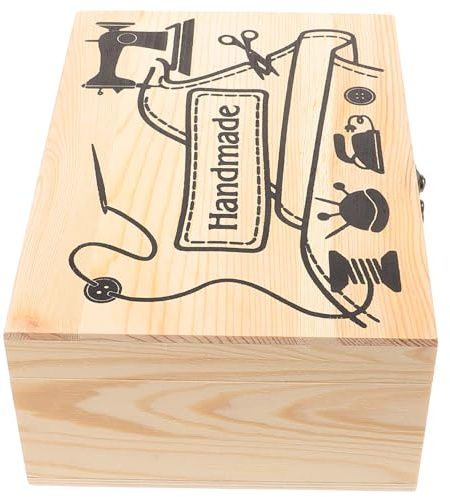 SAFIGLE Scatola Porta Aghi in Legno Coperchio, Custodia Porta Accessori da Cucito Scomparti, Organizer per Spilli e Aghi per Uso Domestico, Pratico Portaoggetti per Hobbisti del Cucito