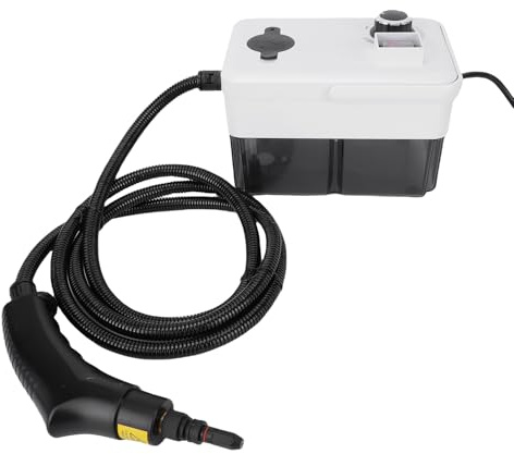 Asixxsix Cleaner de Vapor de Mano, 3bar 1950W Máquina de Limpiador de Vapor de Alta Temperatura de Alta Presión con Tanque de Agua de 1,68 Litros para el Automóvil Air Acondicionador de