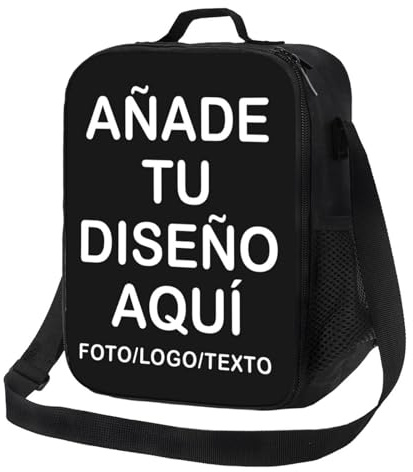 Bolsa TéRmica Personalizada Agrega Tu Texto/Logo/Imagen Bolsa Almuerzo, Fiambrera O Lonchera Personalizado, Lancheira Para Adultos Y NiñOs, Para Playa, Camping, Viaje, Trabajo, Picnic, Gris
