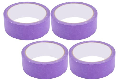 Topiky Lot de 4 Rubans de Masquage pour Peintre, Ruban de Masquage pour Finition Automobile, de Peinture 35 Mm 20 M pour Usages Multiples, Artisanat d'art, Bricolage, Codage Décoratif, Décoration,