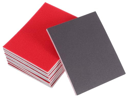 SAFIGLE Blocco Spugna Abrasiva Fine 14X11Cm Set 10 Pezzi Carta Vetrata Riutilizzabile per Levigatura e Lucidatura Dettagliata su Legno Metallo Cartongesso e Plastica Utensile Manuale