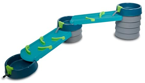 AquaPlay Mudway Flow – pista combinata per giochi d'acqua e sabbia, 2,3 m con serrature, piscine e cursori, sistema a incastro flessibile, resistente alle intemperie, gioco d'acqua naturale per