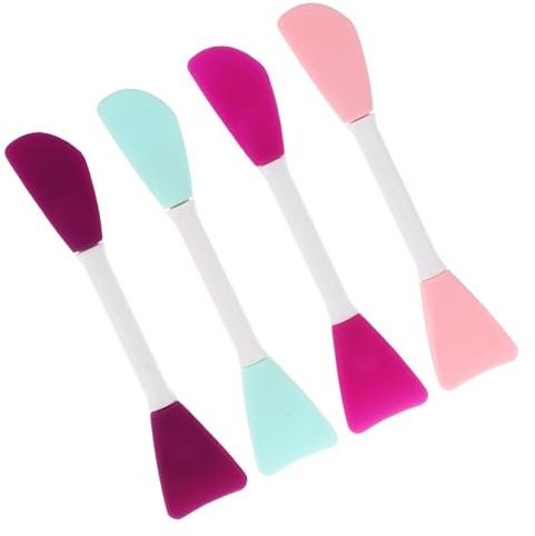 Hohopeti Applicatori per Maschera Viso Colore Casuale Set 4 Pezzi in Silicone Impugnatura Comoda per Applicare Strati Sottili di Prodotti Skincare Strumenti Bellezza per Uso Quotidiano