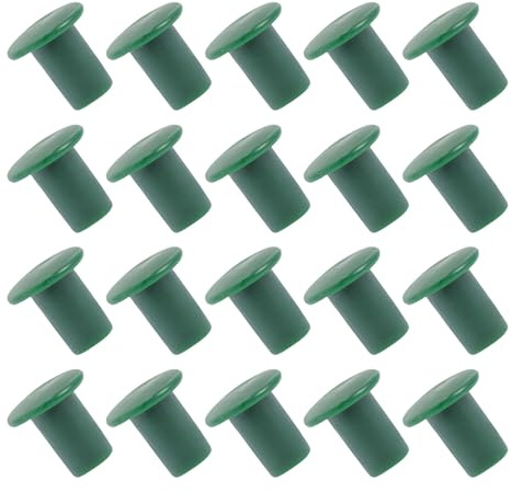 GALPADA Tappi di Sicurezza Verdi per Supporti da Giardino in Pvc, 60 Pezzi a Forma di Fungo, Protezione per Piante All'aperto e Vivai Professionali