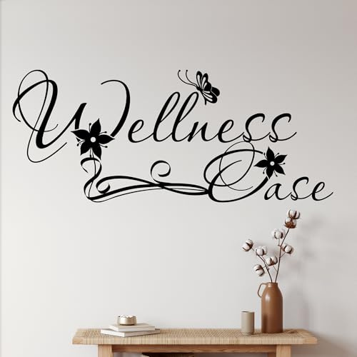 GRAZDesign Wandtattoo Bad Wellnessoase, Wandaufkleber Badezimmer Wand Aufkleber - 97x40cm / 070 schwarz