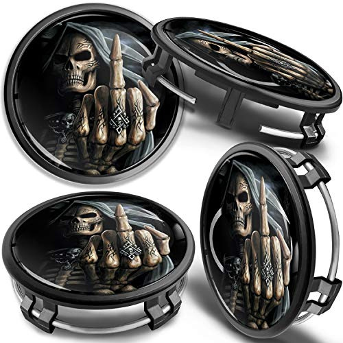 SkinoEu Nabendeckel 75mm Schwarz kompatibel mit Mercedes Benz 4er Set Nabenkappen passend für OEM B66470207 B66470200 cm 25