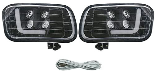 FDRJYO Auto tagfahrlicht Für Dodge Ram 1500 2009–2012 2500 3500 2010–2017, Nebelscheinwerfer mit Tagfahrlicht, Nebelscheinwerferbaugruppe