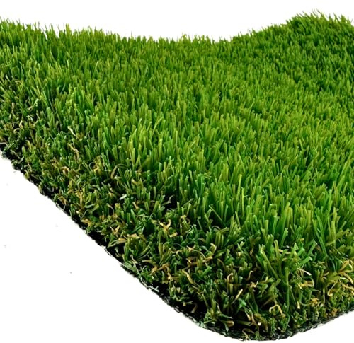 Cesped Artificial en Rollos, 30mm de Altura. Super Mullido, Ideal para Niños, Mascotas, Terrazas, Piscinas. Mod Málaga (2mx5m = 10m2)