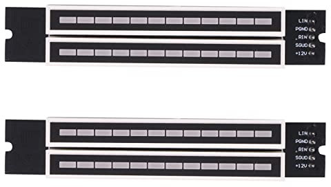 2X Double 12 Indicateur de Niveau de Musique LED Spectrum VU Mètre Amplificateur Lampes vitesse de la Lumière de la Carte Réglable pour MP3 DC 7-12V ()