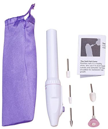 FRCOLOR Lustradito Per Unghie Portatile Strumento Di Levigatura Elettrica Per Manicure Accessori Per Nail Art Lucidatore Per Unghie Tagliaunghie Lucidare e Rimuovere Le Cellule Morte