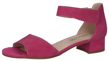 CAPRICE Damen Sandalen mit Absatz aus Leder mit Riemchen, Lila (Fuchsia Suede), 39 EU