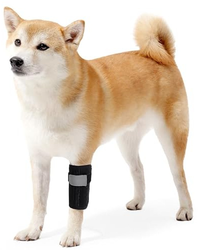 SUYUKU Gelenkbandage für Hunde, 2 Stück, Kompressionsriemen für Karpalstütze, schützt Wunden, heilt, verhindert Verletzungen und Verstauchungen (Vorderbeine, S)